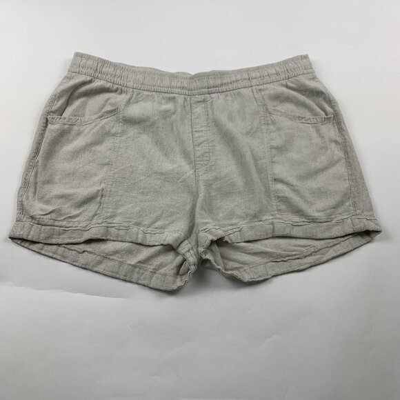 Old Navy Flax Linen Blend High Rise Pull On Shorts XL - Picture 1 of 5